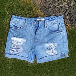 Distressed shorts